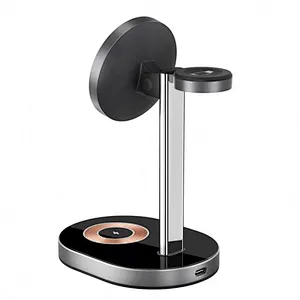 High quality transparent Charger Magnetic 2024 3 In 1 Wireless Charging Stand And Holder wireless charger