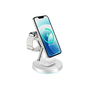 2024 NEW wireless charger3-In-1  For Phone Stand Qi 15W Wireless Charger Magnetic 3 In 1 with night light