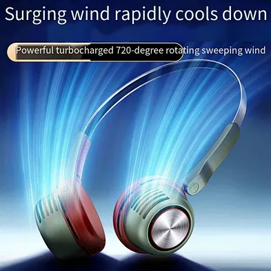 2024 NEW hanging neck fan Portable Personal Air Recarg Rechargeable Mini Cooling Fan Foldable Neck Hanging Fan Usb