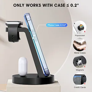 OEM Fast Charging Station Stand Dock Holder 15w 10w 3 in 1 one wireless charger for  phoneand phone phone wireless charger