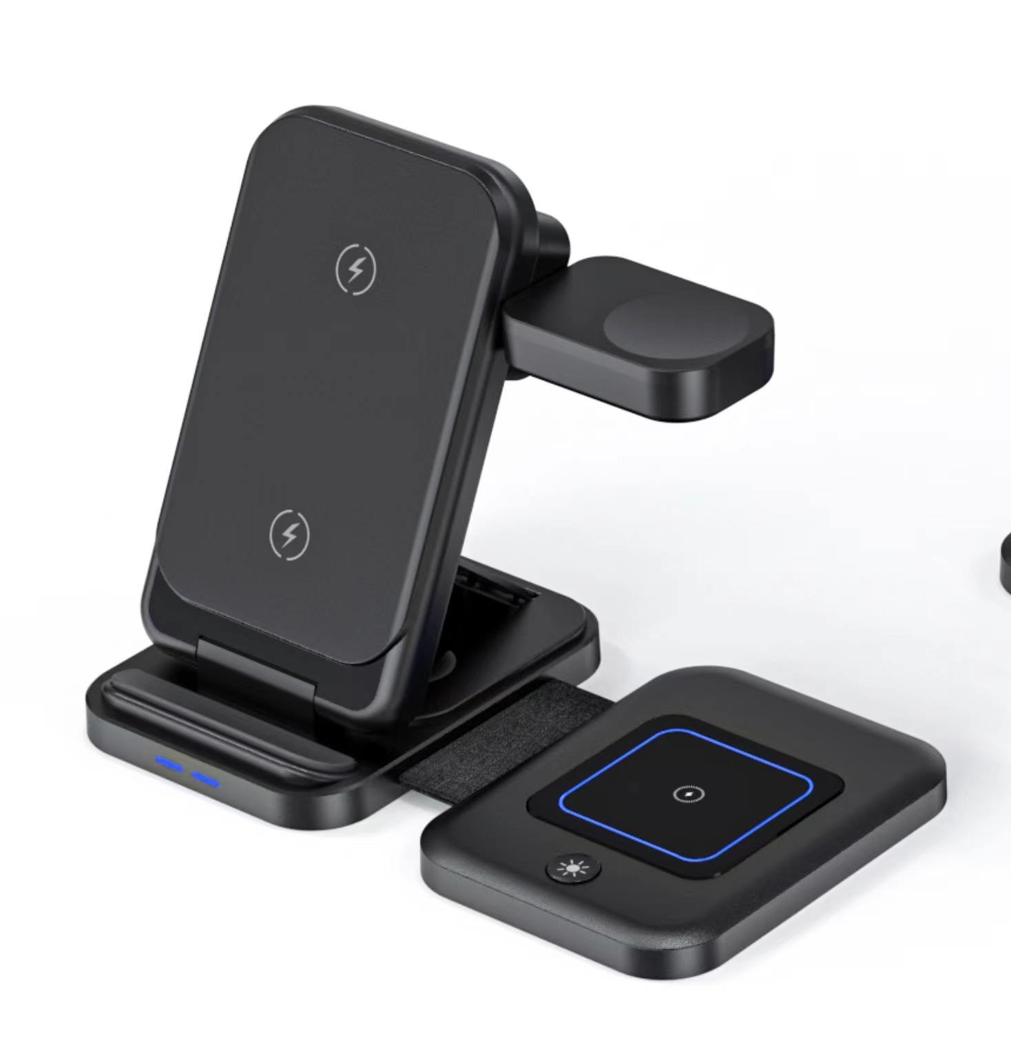 Magnetic 15W Fast Charging Station Foldable Wireless Charger 3 In 1