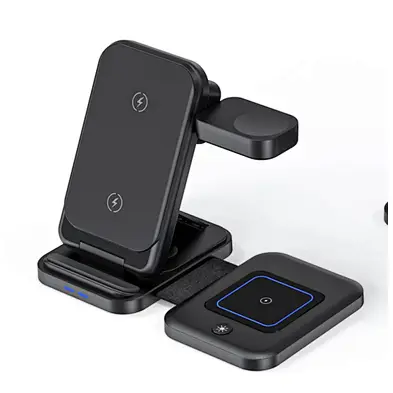 Magnetic 15W Fast Charging Station Foldable Wireless Charger 3 In 1