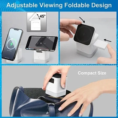 JEDI OEM Folding Wireless Charger Stand Cell Phone Magnetic Charging Station For Mobile