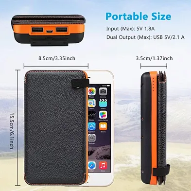 Folding Solar Charger Panel Powerbank 20000mah 25000mah 30000mah Outdoor Solar Power Bank