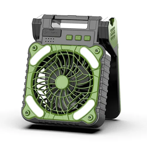 2024 new Foldable Usb Rechargeable Led Solar Power Camp Fan With Camping Light  Outdoor Camping Fan