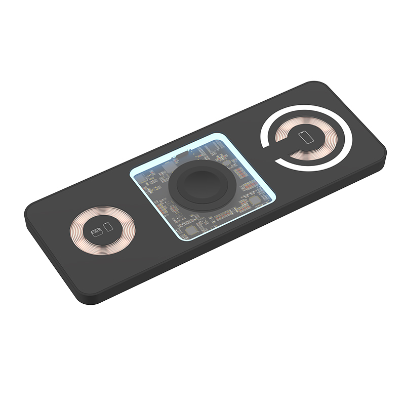 Trending Products 15W Fast Charging Dock Transparent 3 In 1 Wireless Charger With OEM Service H8