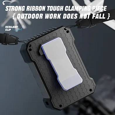 Portable Rechargeable Waist Fan with 10000mah Battery Power Display Mini Personal Fan for Travel Outdoor Sports