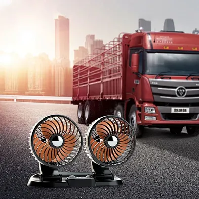 Double Head Rotating Fans 24V Cigarette Lighter H74 Vehicle RV 12V F622 Cooling Fan For Car