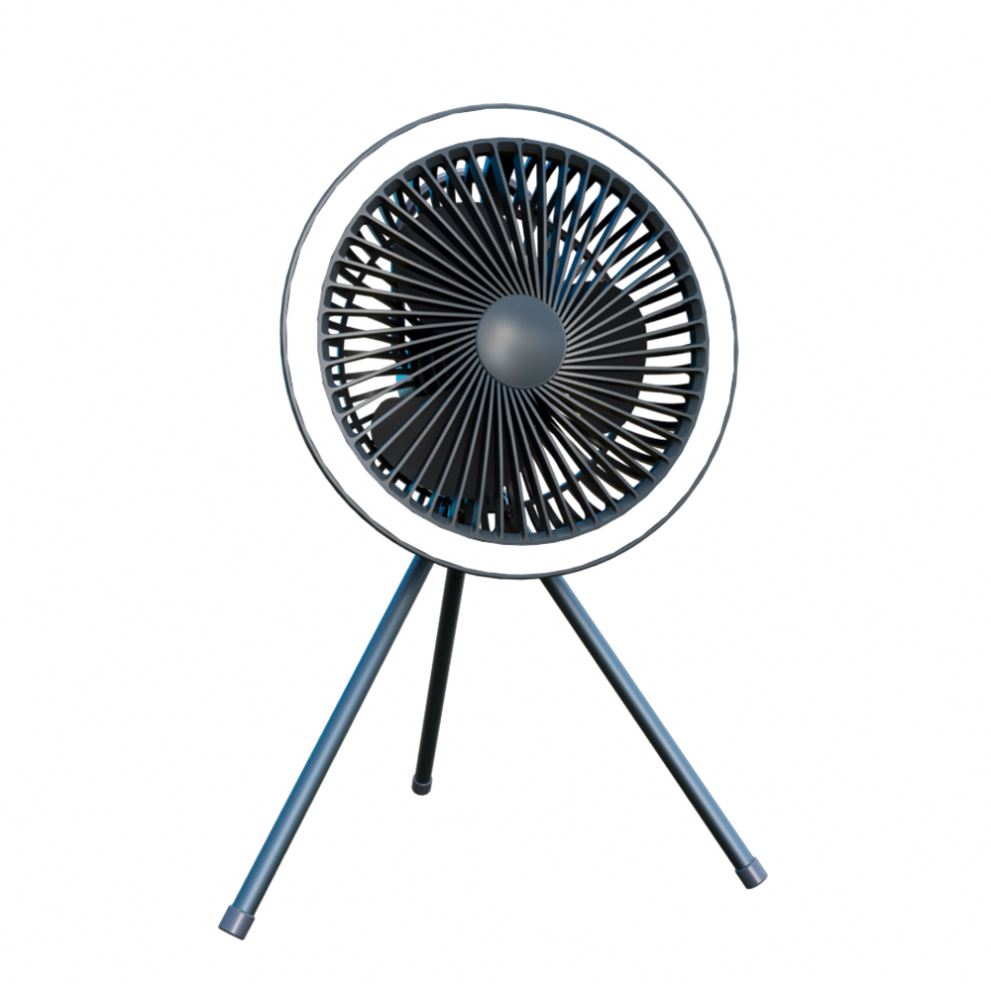 2024 multifunction high quality Desk Portable Fans Usb Rotating Led Fan Camping Battery Rechargeable Fan