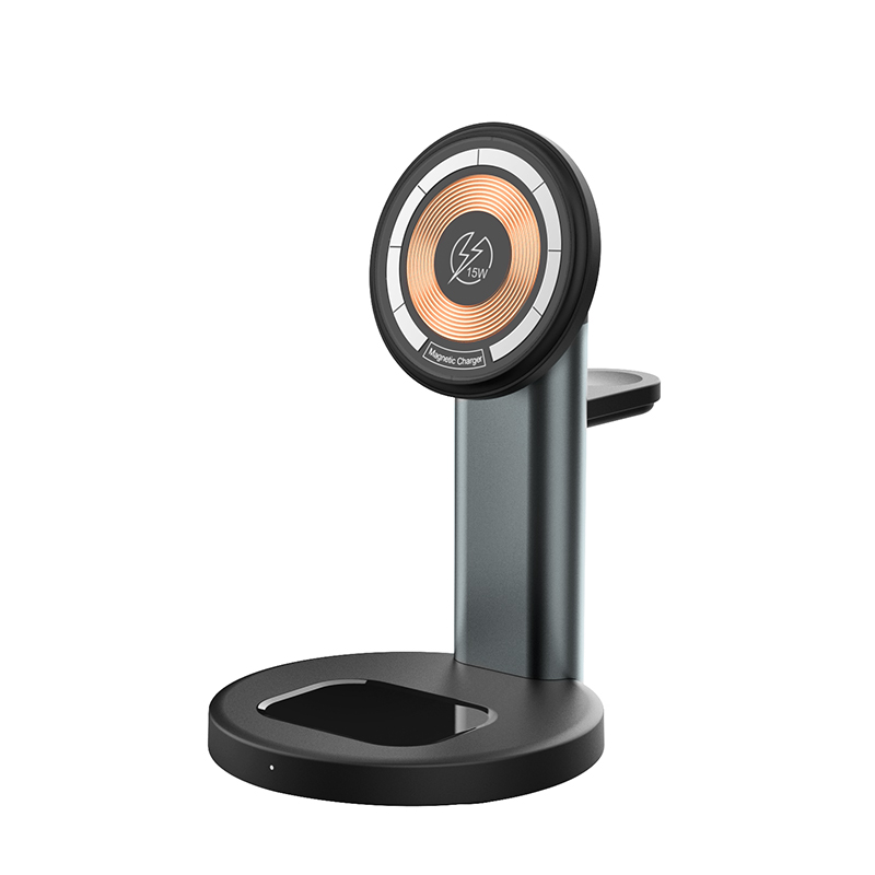 2024 transparent high quality Foldable Magnetic & 2024 Mobile Phone Fast 3 In 1 Wireless Charger Stand