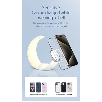 4 In 1 Fast Bedside Reading Desk Lamp Phone Supplier Led Bed Side Light With Wireless Charger