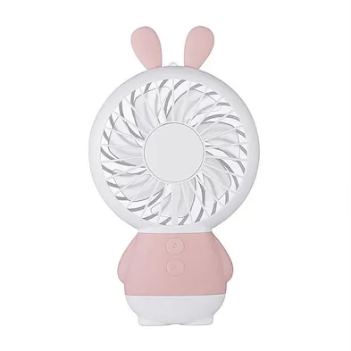 Cute Rabbit Ear Outdoor Travel Small Volume Portable Usb Mini Desktop Electric Handheld Fan