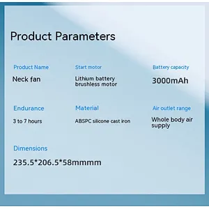 Factory OEM Rechargeable Mini USB Semiconductor Refrigeration Neck Fan, Mini Bladeless Hanging Neck Cooling Fan