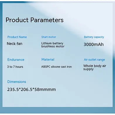 Factory OEM Rechargeable Mini USB Semiconductor Refrigeration Neck Fan, Mini Bladeless Hanging Neck Cooling Fan