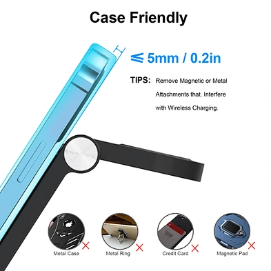 JEDI Folding Wireless Charger 15w Fold Fast Charging Stand Portable Foldable Wireless Charger Mobile Phone Travel 3 in 1 OEM 3W