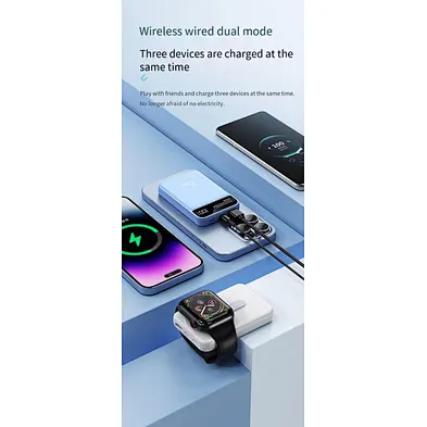 2024 new multifunction  power banak Adapter, And All 10000Mah Portable Wacharger Power Bank Wireless Charger