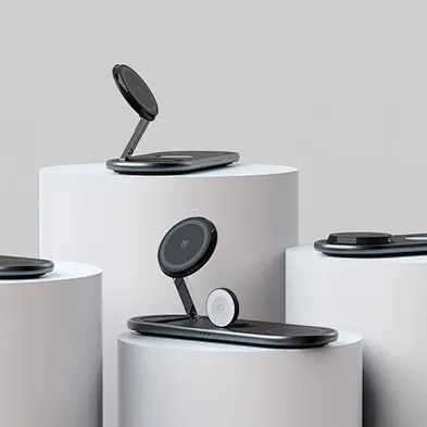 2024 Latest Design QI2 3 in 1 Foldable Magnetic Wireless Charger Stand for phonemultifunction fast charger