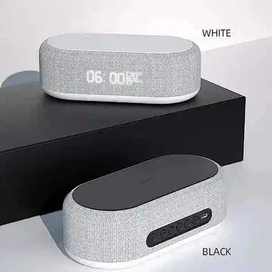 With Speaker And Light Clock Lamp Phone Multifunction Rgb Wireless Charger with led time screen clear and warm