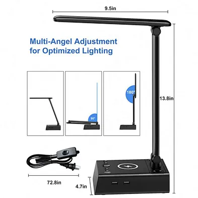 2024 multifunction Hot Sale Led Night Alarm Clock Desk Lamp - Table Light With Wireless Charger portable