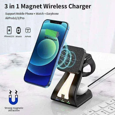 High Quality 4 in 1 wireless fast charger phone stand with OEM