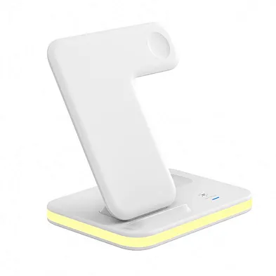 JEDI QI Fast Charge 4 in 1 Station 15W Charging Dock Stand Wireless Phone Charger 2023 With Desk Lamp