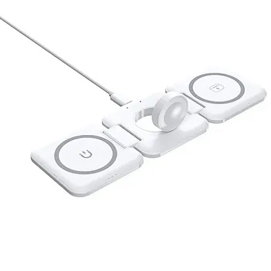 Thin Slim Mini Magnetic Wireless Charger Power 3 in 1 Foldable Wireless Charger For Phone