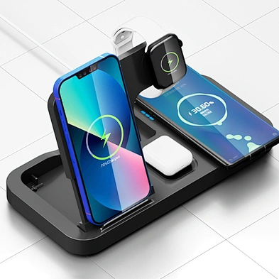 Multifunction  foldable 4 In 1 15W Fast Portable Magnetic Wireless Charger