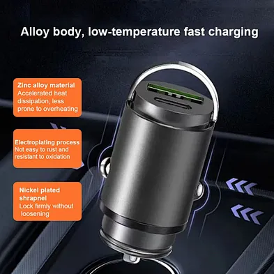 Fast Charging 30W Pd Mini Adapter Usb Type C Support Qc3.0 Multi Ports Universal Cigarette Lighter 2 Port Mobile Car Charger