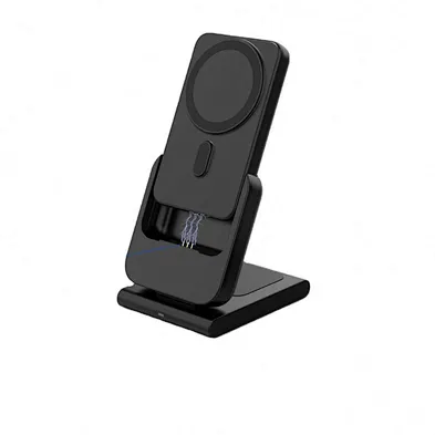 Dessktop Foldable 3 In1 Fast Charging Power Bank Detachable With Mobile Stand Magnetic Wireless Charger