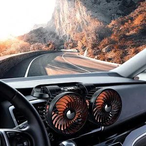 Double Head Rotating Fans 24V Cigarette Lighter H74 Vehicle RV 12V F622 Cooling Fan For Car