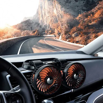 Double Head Rotating Fans 24V Cigarette Lighter H74 Vehicle RV 12V F622 Cooling Fan For Car