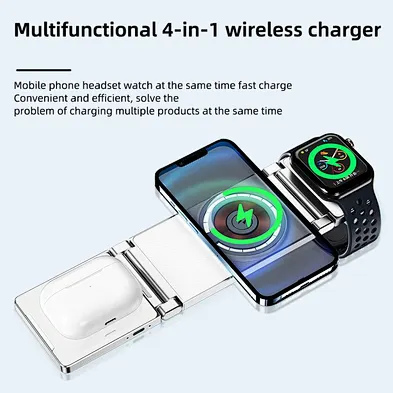 3 In 1 Chargers High Quality Desktop wireless Hot Selling C Multifunction Qiwireless Fast Charging New Creative Wireless Charger