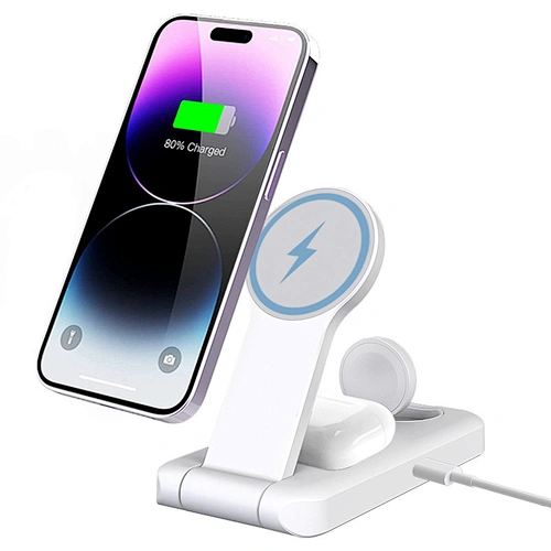 2024 Fast charging  Qi 30W Wireless Charger 3 In 1  Magnetic Foldable Wireless charger
