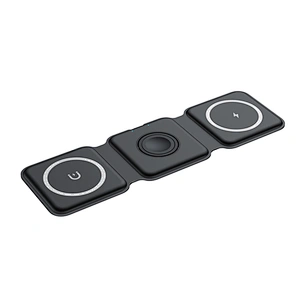Charging And Suitable Convenient Hassle-Free Fast Strong Magnetic Design Aluminum 3 In 1 Foldable Wireless Charger