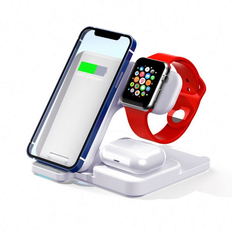 Magnetic Charger Foldable 3 In 1 Wireless Charger Station Qi 15W Fast wireless charger