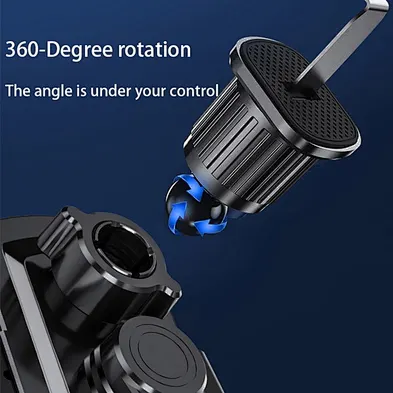 2024 A6 15W Transparent Intelligent Induction Wireless magnetic car Charger station smart sensor cell phone holder