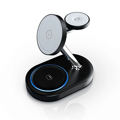 2024 NEW wireless charger For Phone Qi 15W Magnetic Dock Stand 3 In 1 Wireless Charger Station