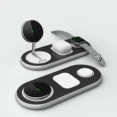 2024 hot sale 30W  Magnetic  3 In 1 Desktop Foldable Wireless Charger Station fast charging