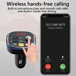 Dual Usb 3.1A multifunction  Charger  Player Handsfree Kit Adapter Fast Charging  Fm Transmitter New Post Car Charger Mp3 Player