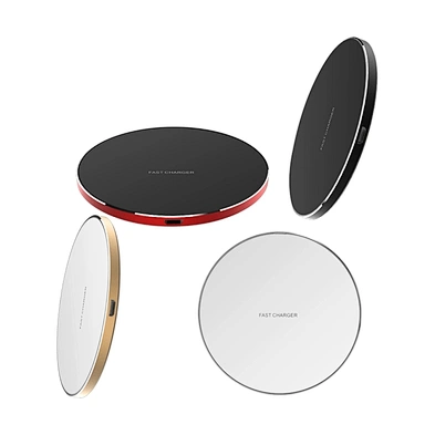 Super slim portable 10W round wireless charger for phone charging -HL4966