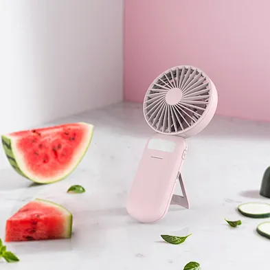 Mirror Portable Battery Led Light Makeup & Powered Fill Suitable For Female Girl Travel Office Air Cooling Fans 3-In-1 Mini Fan