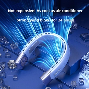 High Quality 2023 Wearable Mini Neck Fan With Portable Bladeless Usb Rechargeable Summer Hanging Neck Fan