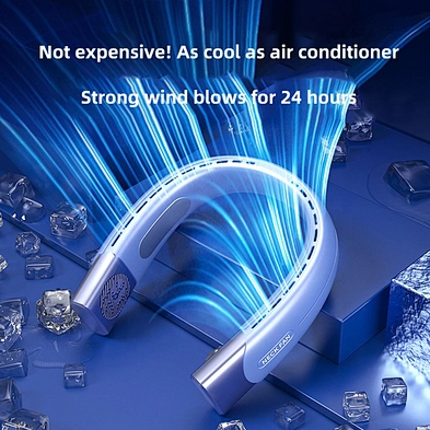 High Quality 2023 Wearable Mini Neck Fan With Portable Bladeless Usb Rechargeable Summer Hanging Neck Fan