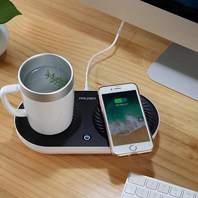 2024 highb quality Phone Charging Pad 2-In-1 Coffee Cup Warmer Wireless Charger
