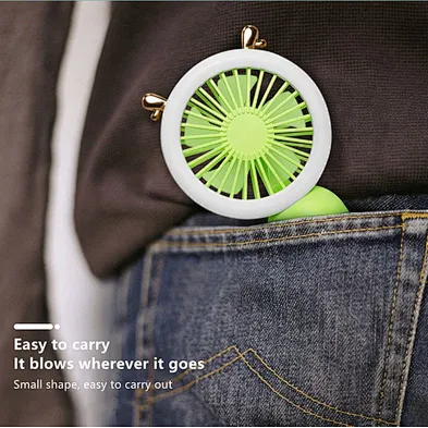 2021 Hot Sell Portable Mini phone Fan Led Light with Ear Cat Design Fan CO76