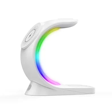 Supplier Bed Side Light With Moon Shaped Lamp Led  Rgb Universal Portable Fast Wireless Phone Charger