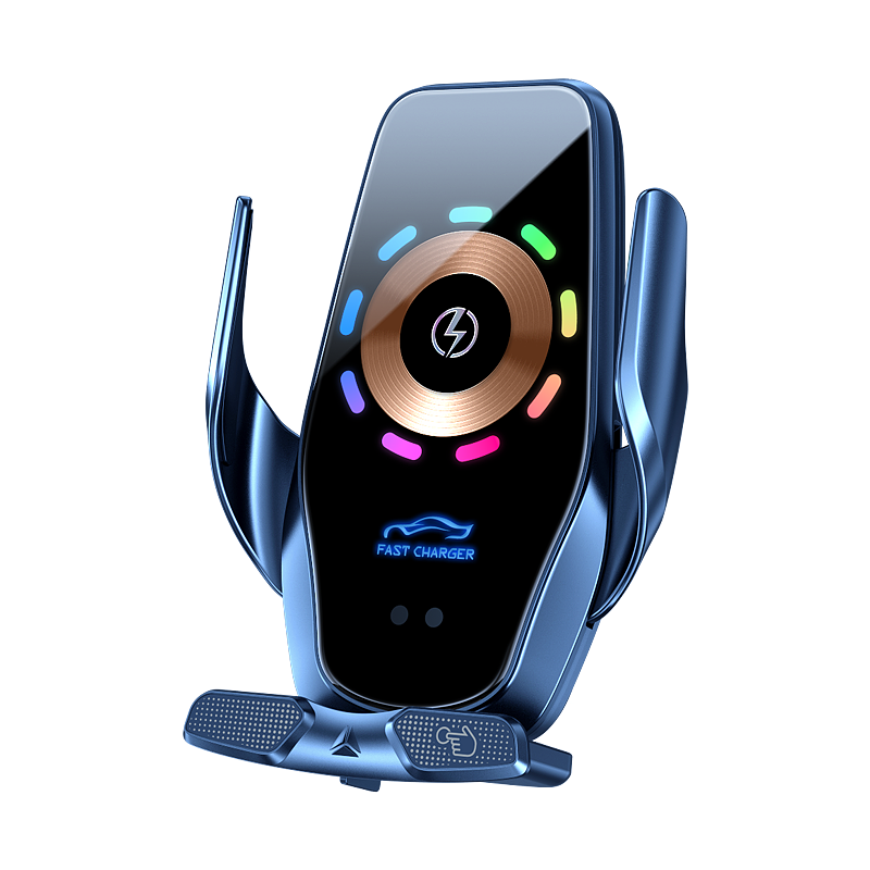 2024 Magic Clip Aroma Diffuser Navigation Bracket 15W Car Wireless Phone Holder And Charger With Running Light