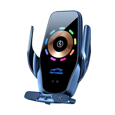 2024 Magic Clip Aroma Diffuser Navigation Bracket 15W Car Wireless Phone Holder And Charger With Running Light