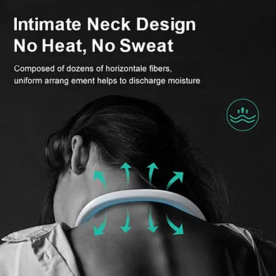 2024 hot saleLazy Bladeless Neck Fan Rechargeable 2400mAh Wearable Cooling Mini Hung Band Necklace Fan