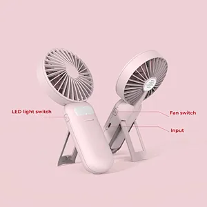 Mirror Portable Battery Led Light Makeup & Powered Fill Suitable For Female Girl Travel Office Air Cooling Fans 3-In-1 Mini Fan
